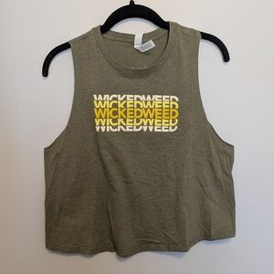Wicked Weed Green Cropped Tank Top